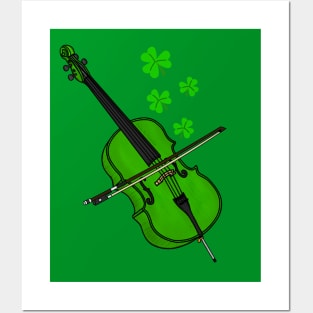 Cello St Patrick's Day Cellist Irish Musician Posters and Art